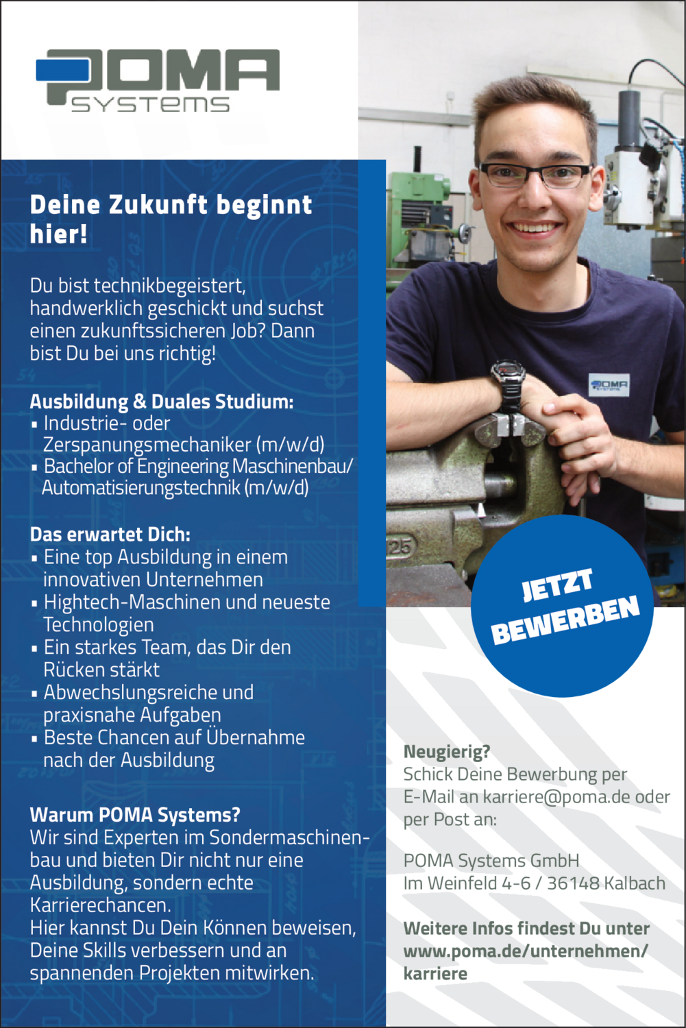 Bachelor of Engineering Maschinenbau/Automatisierungstechnik (m/w/d)