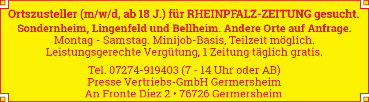 Ortszusteller (m/w/d)