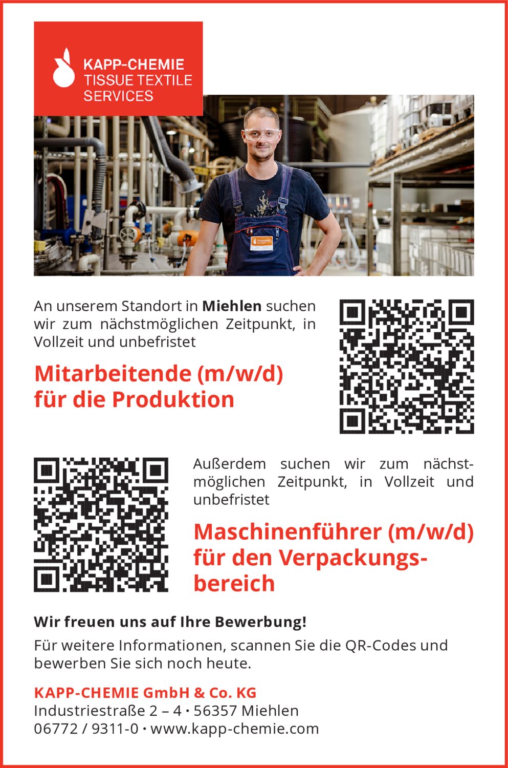 Maschinenführer (m/w/d) für den Verpackungsbereich
