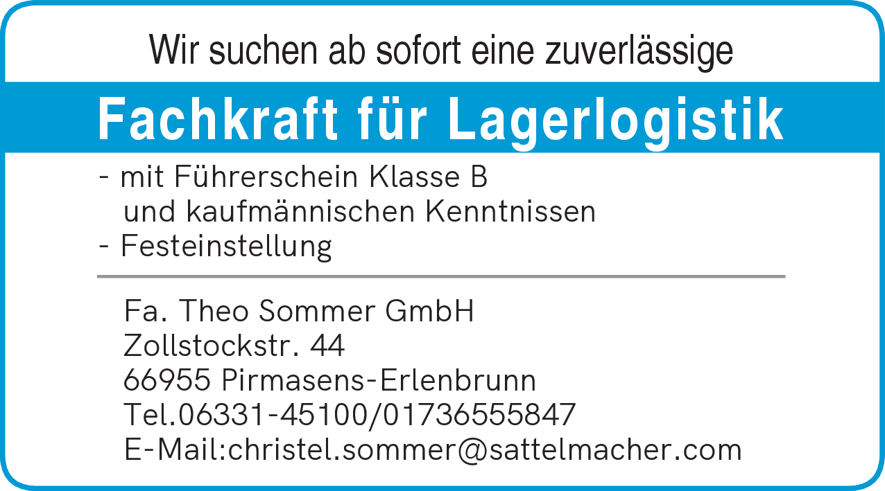 Fachkraft für Lagerlogistik (m/w/d)