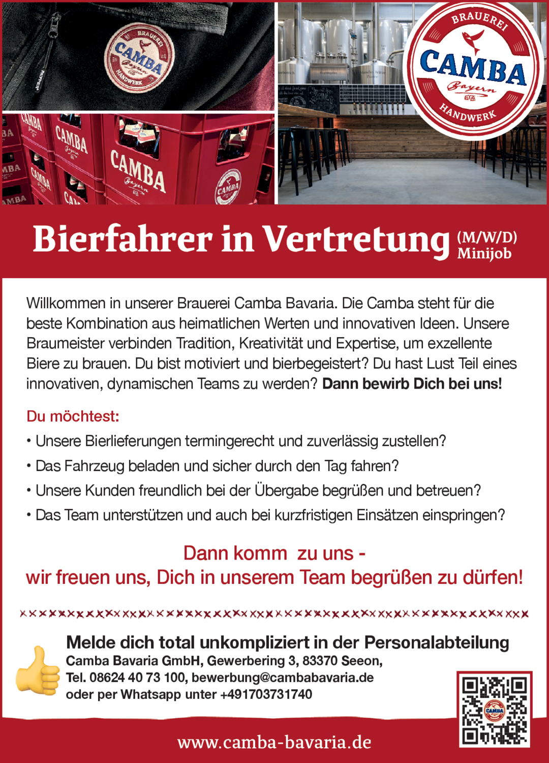 Bierfahrer in Vertretung (m/w/d)