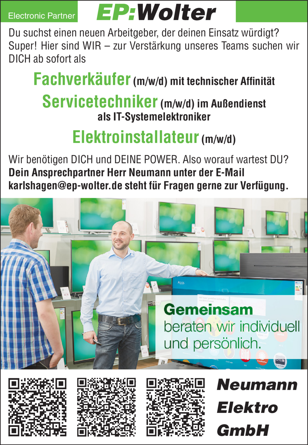 Fachverkäufer (m/w/d) mit technischer Affinität