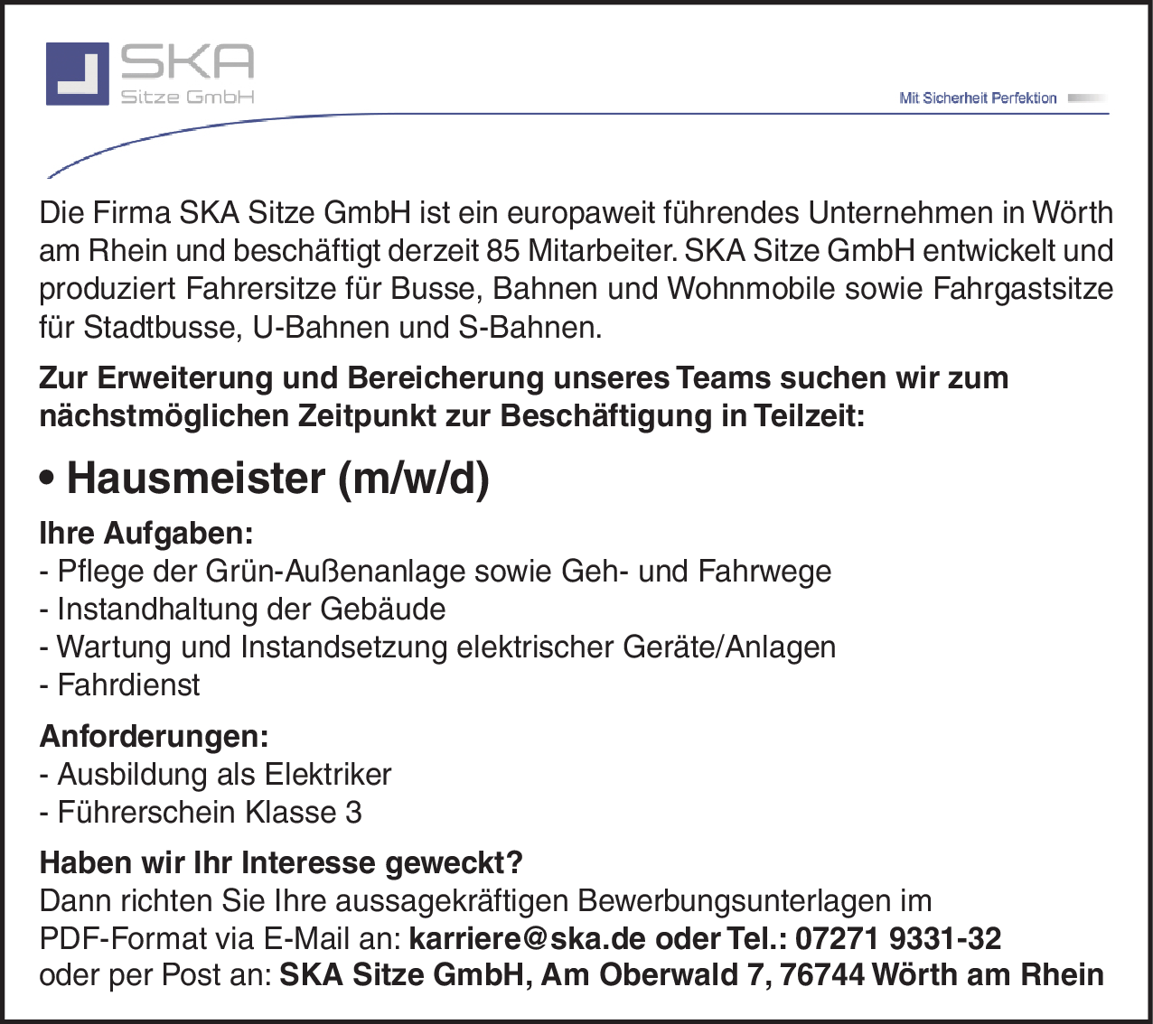 Hausmeister (m/w/d)