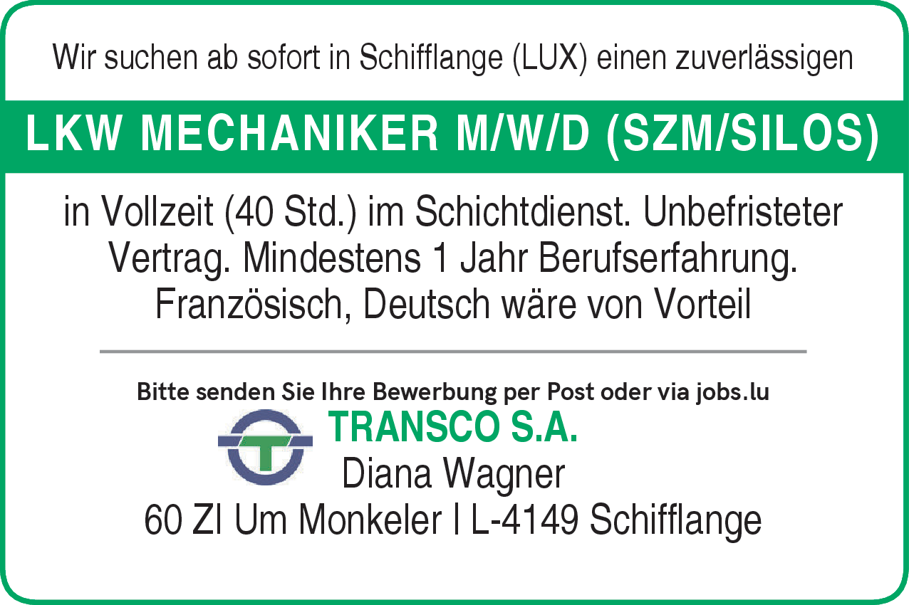 Lkw Mechaniker m/w/d (szm/silos)