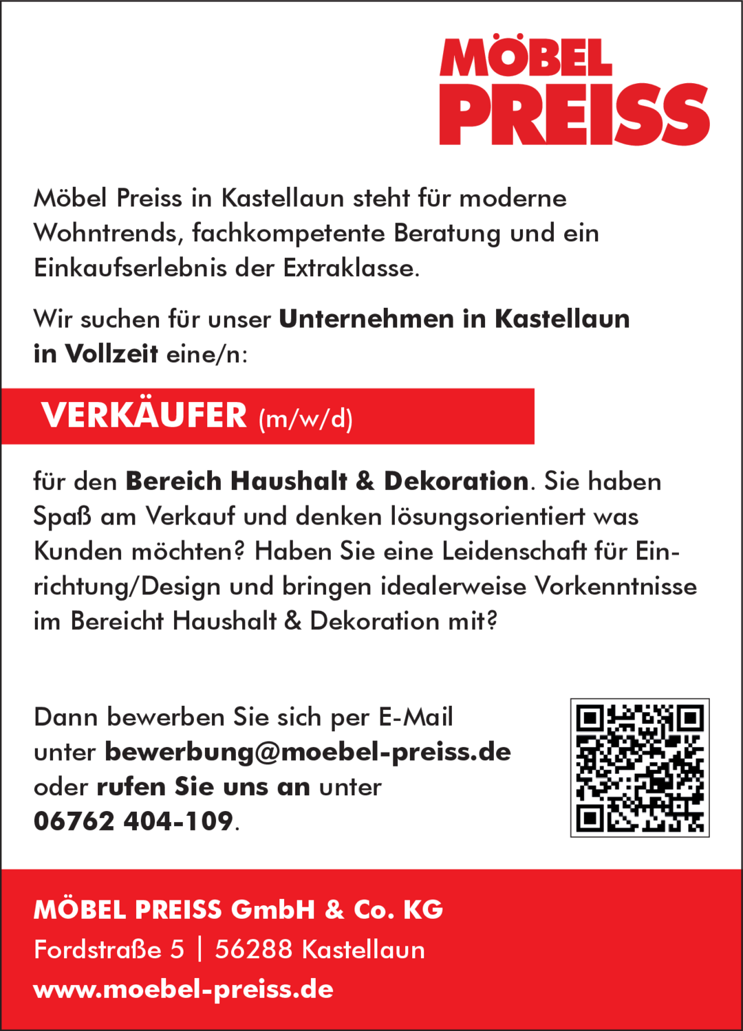 Verkäufer (m/w/d)