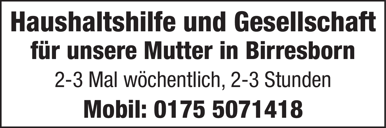 Haushaltshilfe und Gesellschaft