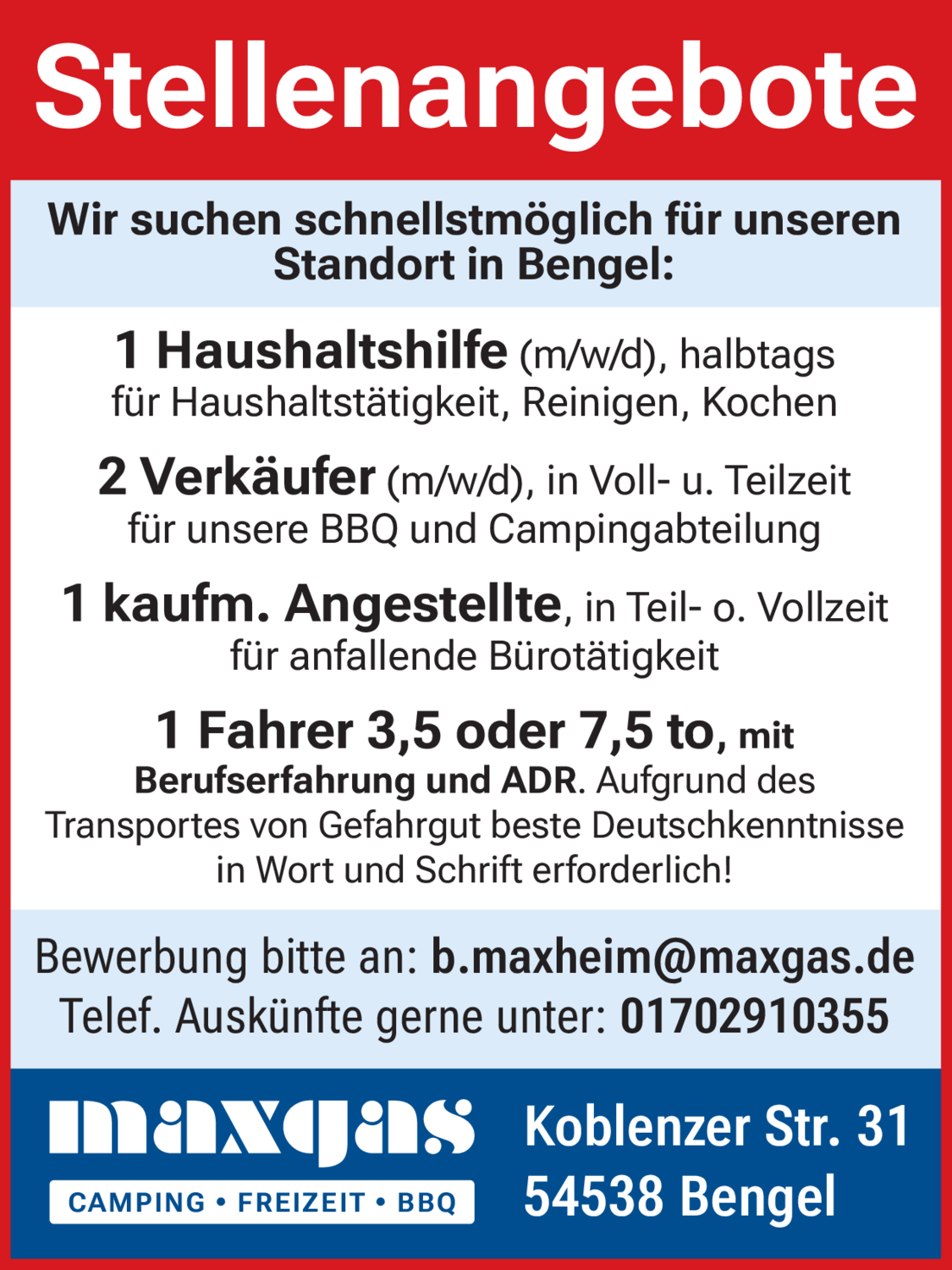Verkäufer (m/w/d)
