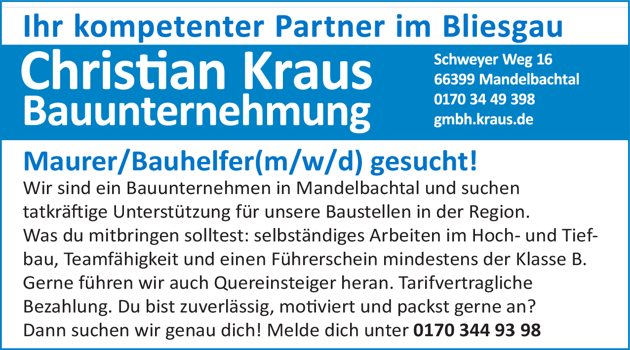 Bauhelfer (m/w/d)
