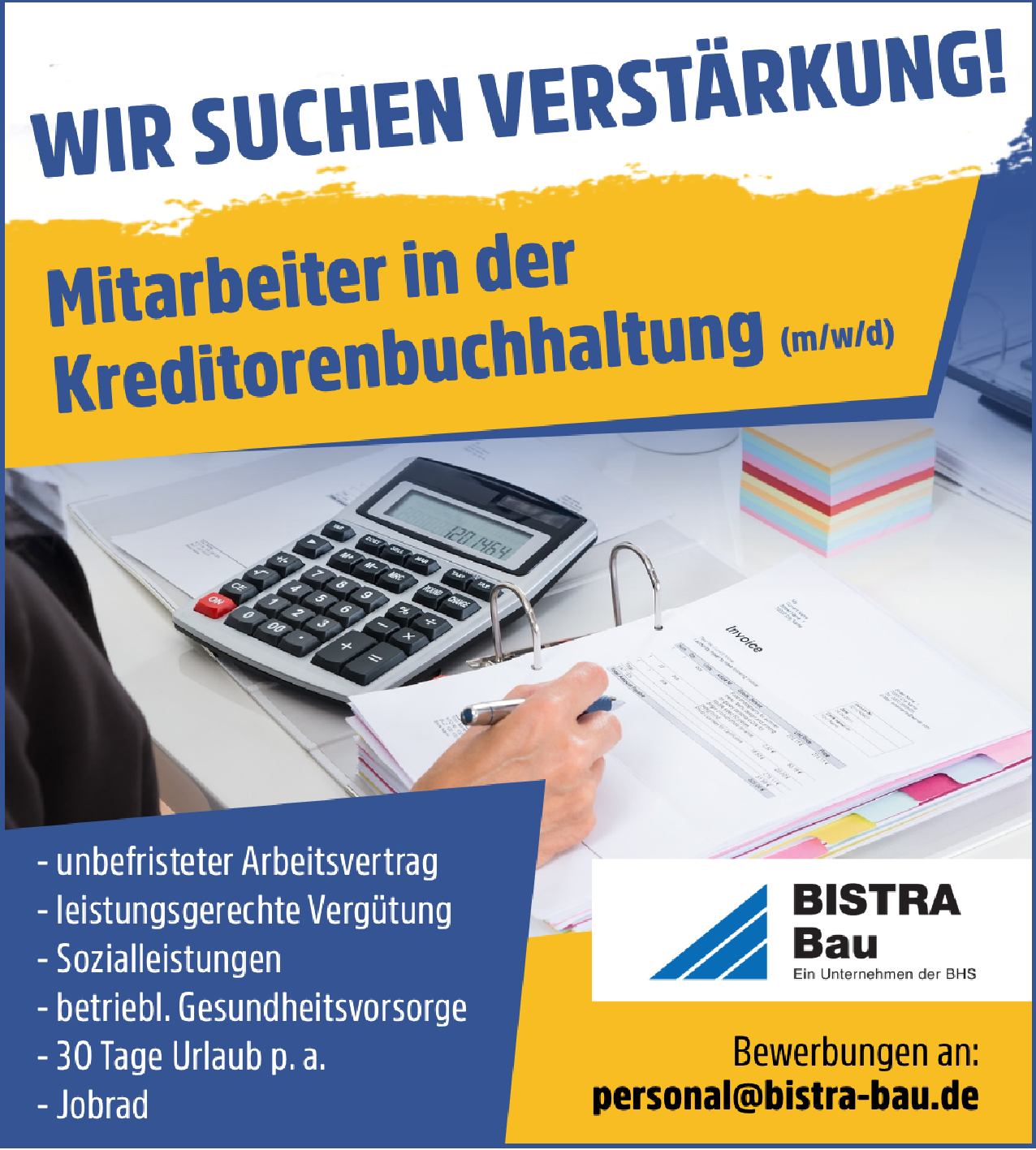Mitarbeiter in der Kreditorenbuchhaltung (m/w/d)