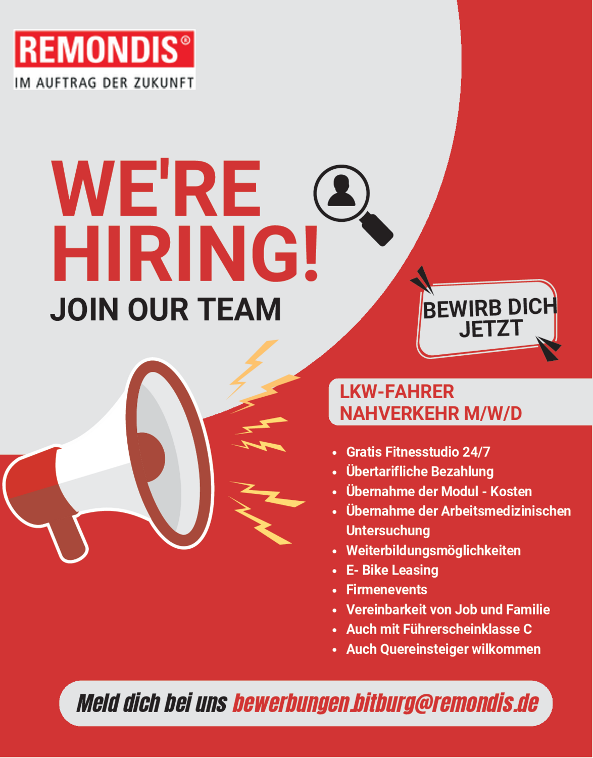 Lkw-Fahrer Nahverkehr M/W/D
