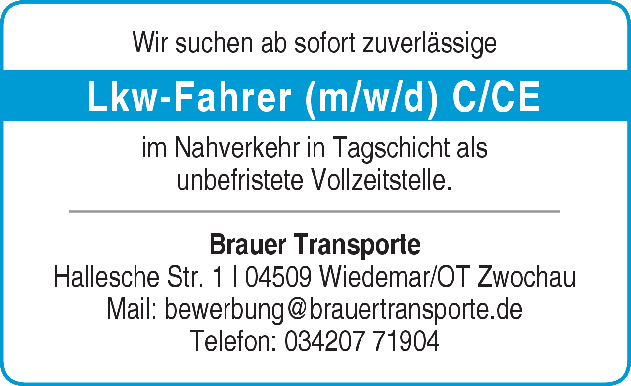 Lkw-Fahrer (m/w/d) C/CE