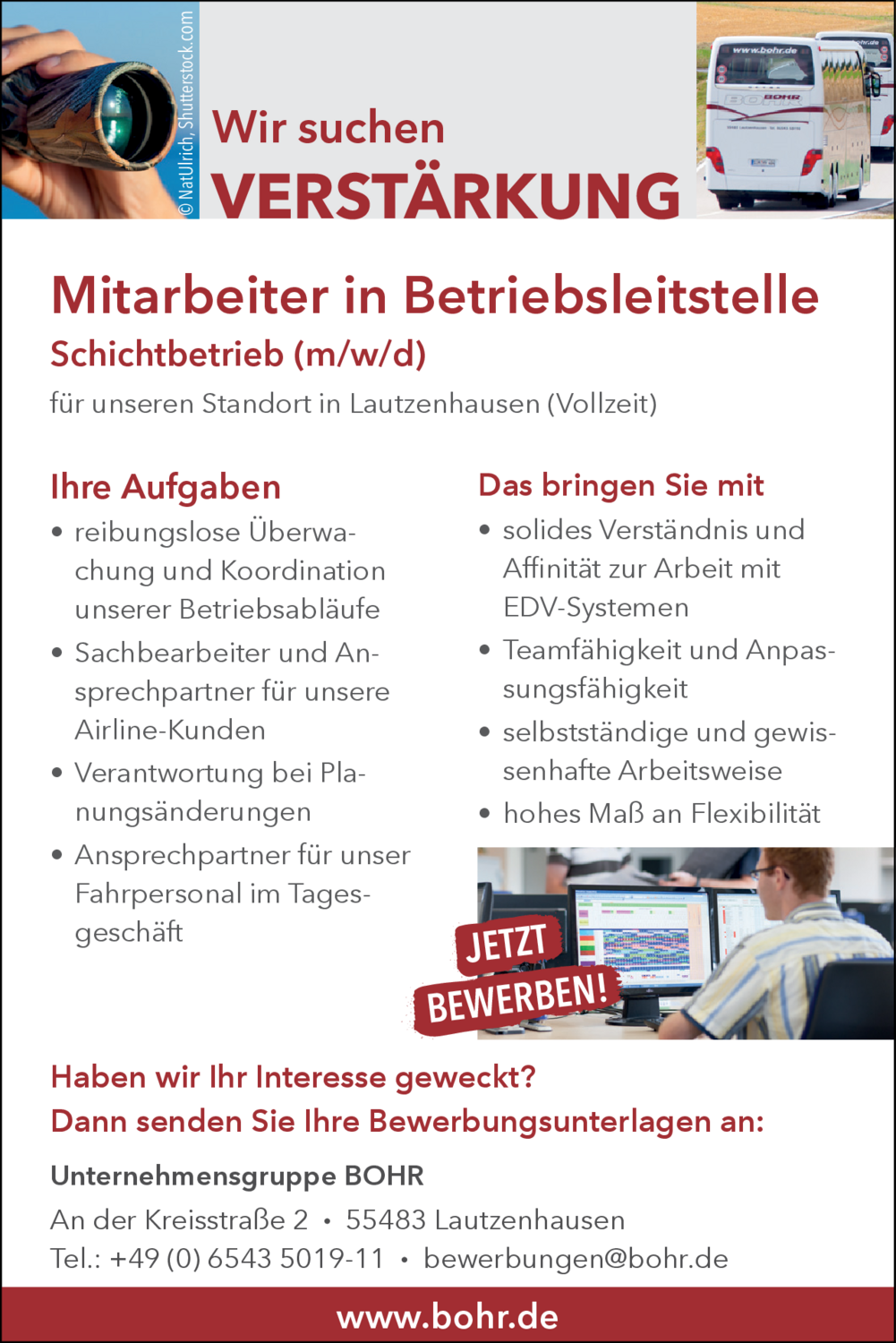 Mitarbeiter in Betriebsleitstelle Schichtbetrieb (m/w/d)