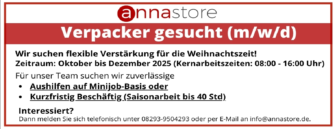 Verpacker (m/w/d)