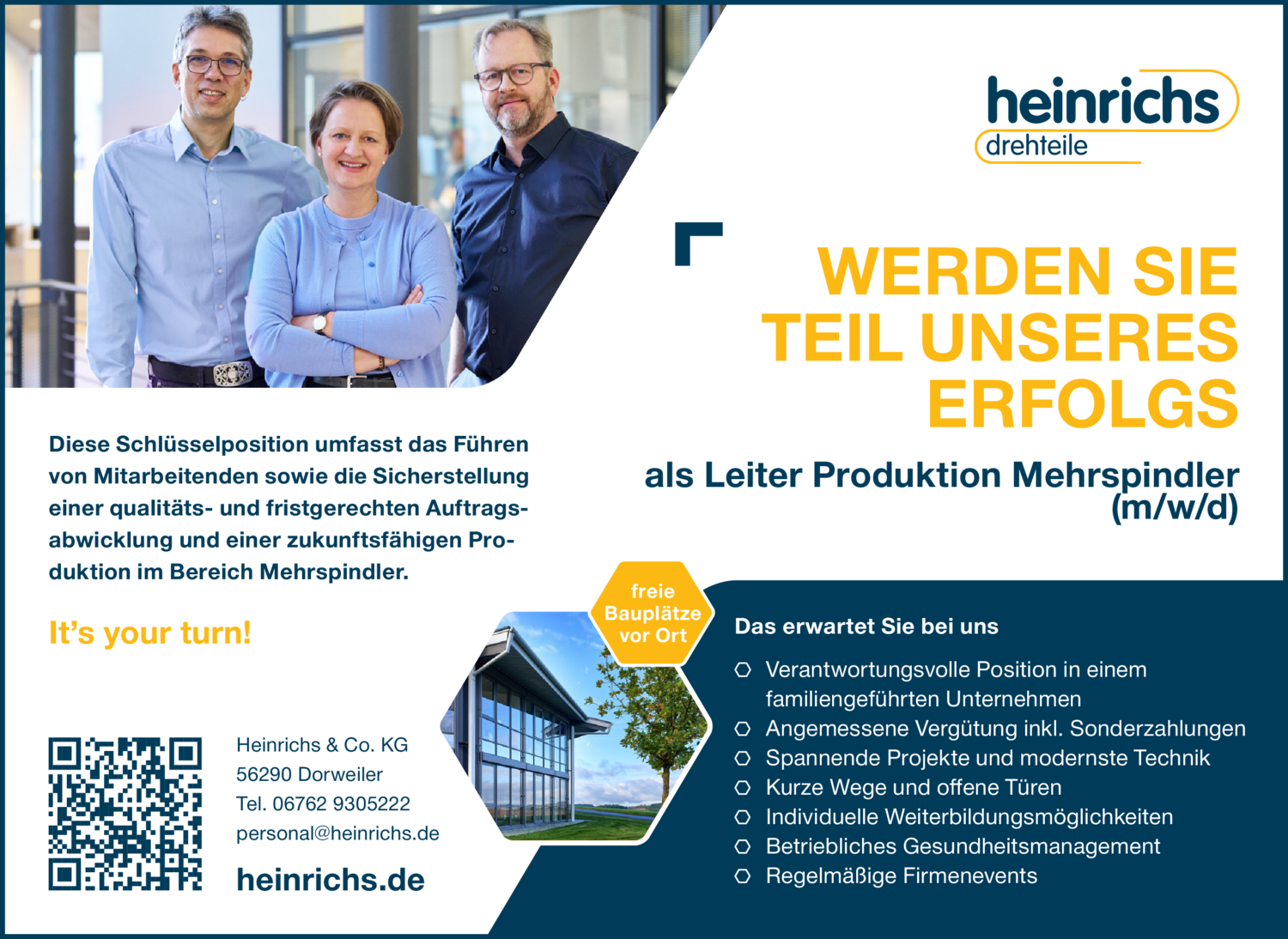 Leiter Produktion Mehrspindler (m/w/d)