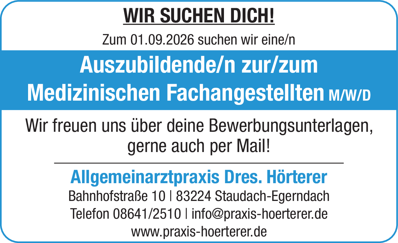 Auszubildende/r zur/zum Medizinischen Fachangestellten (m/w/d)