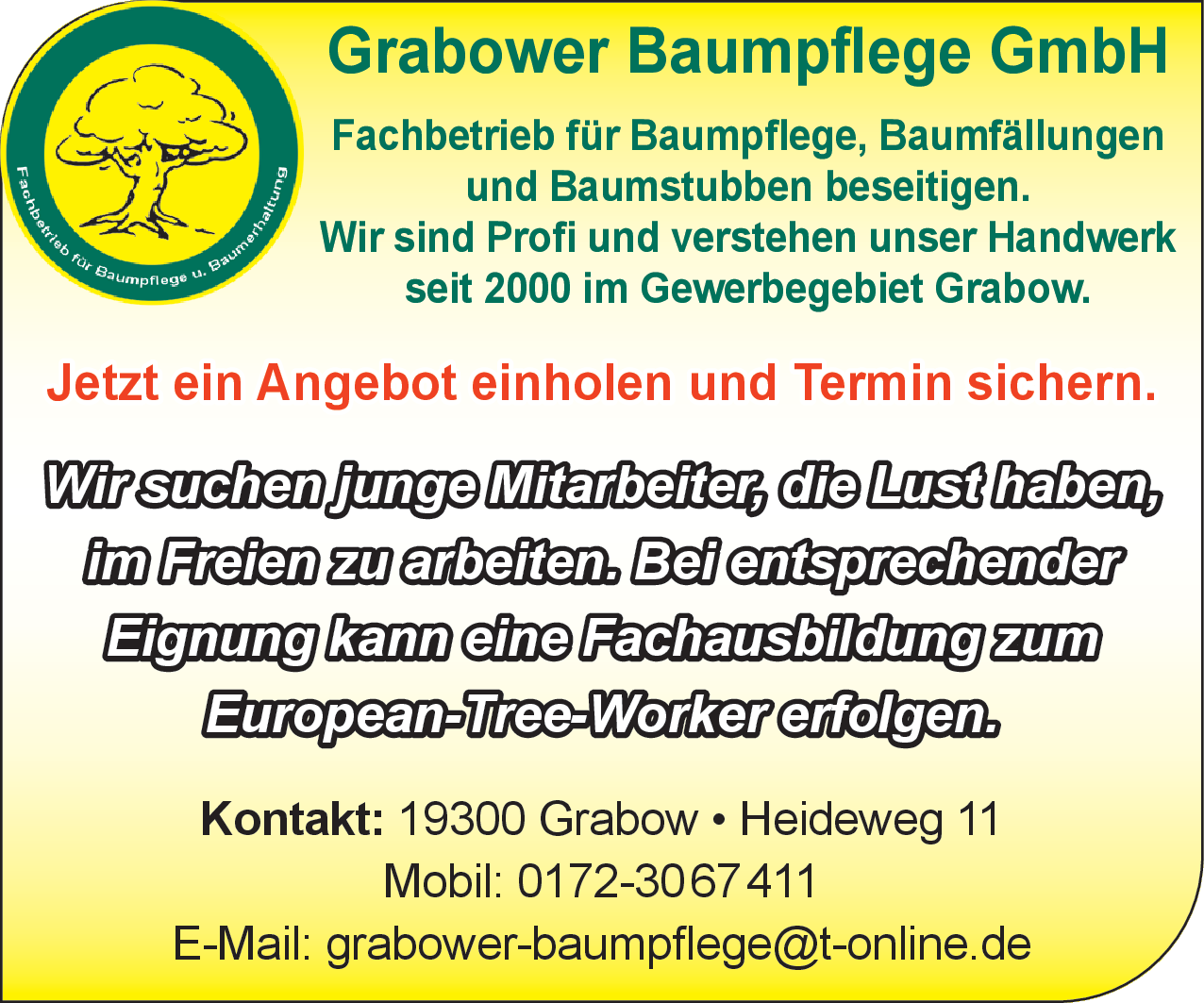 Mitarbeiter (m/w/d) für Arbeiten im Freien