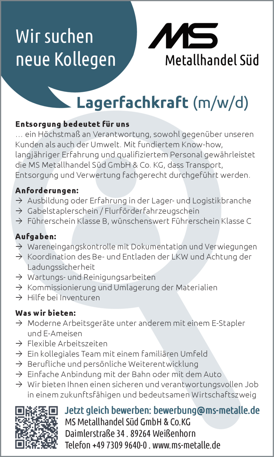 Lagerfachkraft (m/w/d)