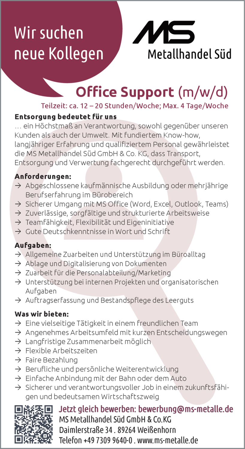 Office Support (m/w/d)