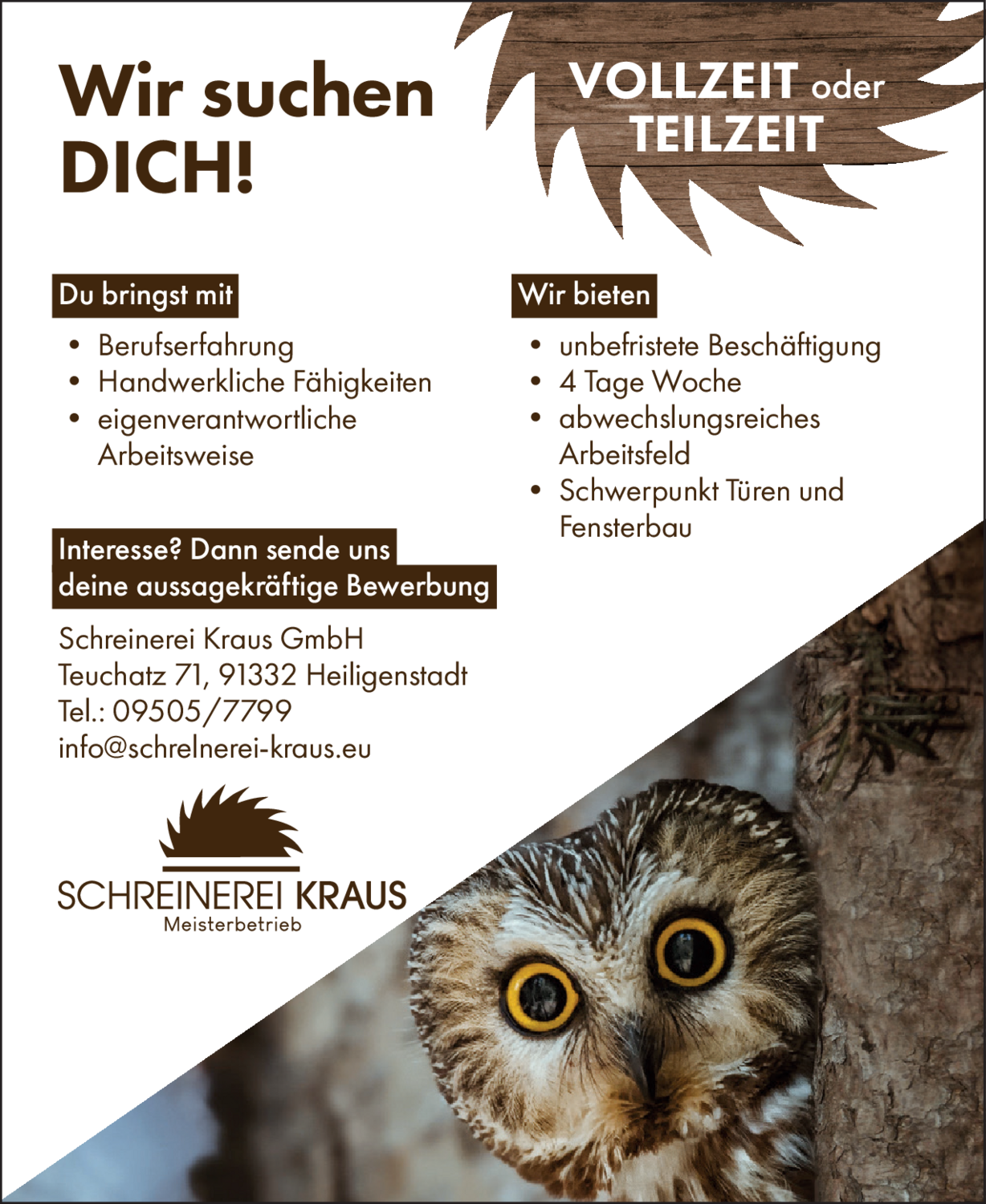 Tischler (m/w/d)