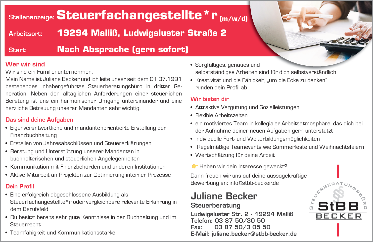 Steuerfachangestellte*r (m/w/d)
