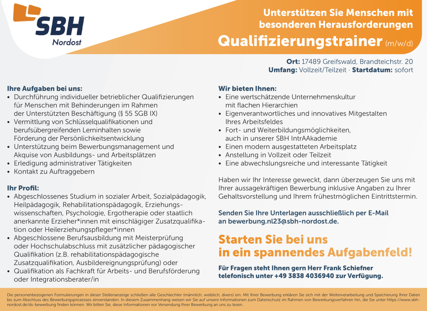 Qualifizierungstrainer (m/w/d)