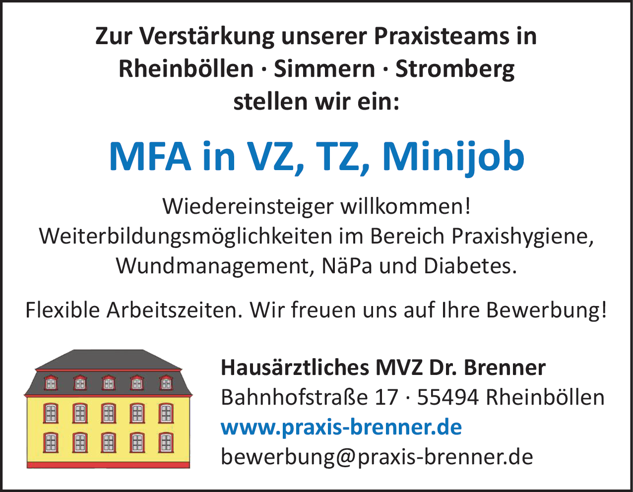 MFA (m/w/d) in Teilzeit