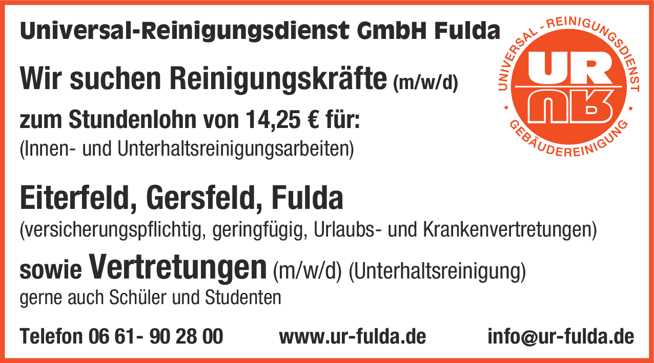 Reinigungskräfte (m/w/d)