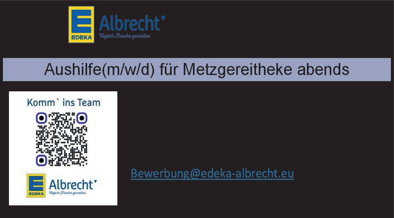 Aushilfe (m/w/d) für Metzgereitheke abends
