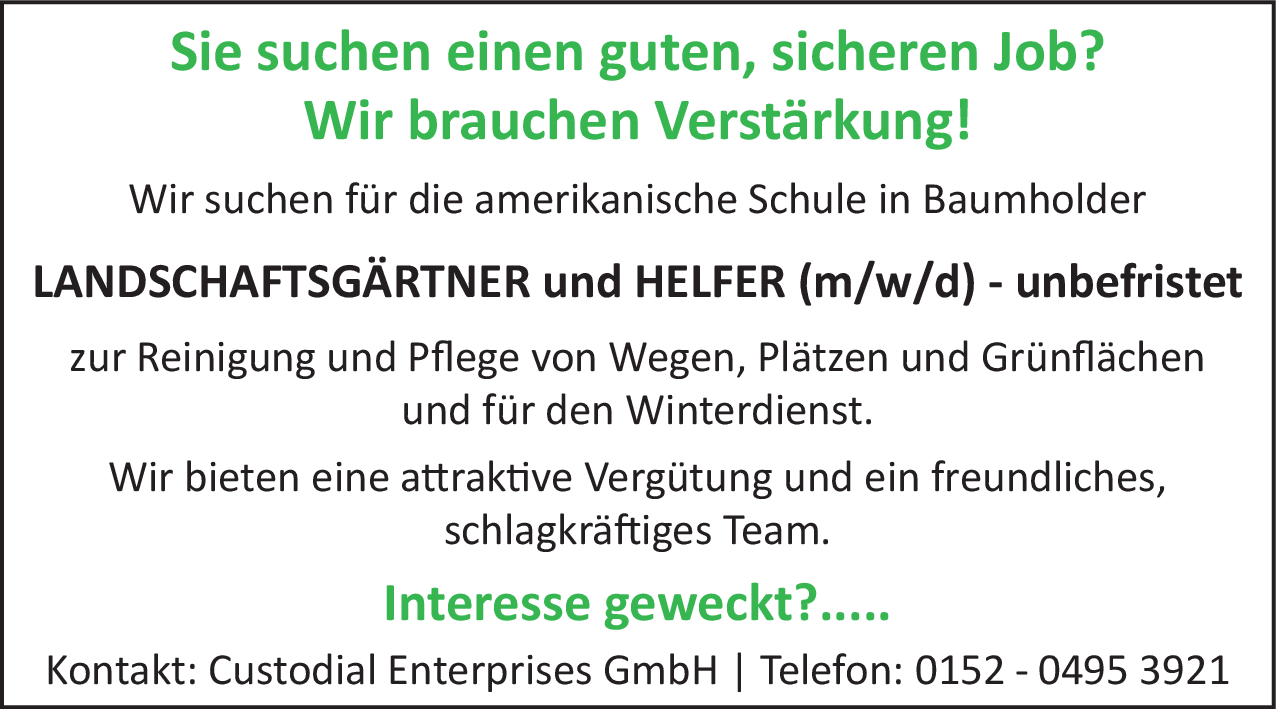 Landschaftsgärtner (m/w/d)