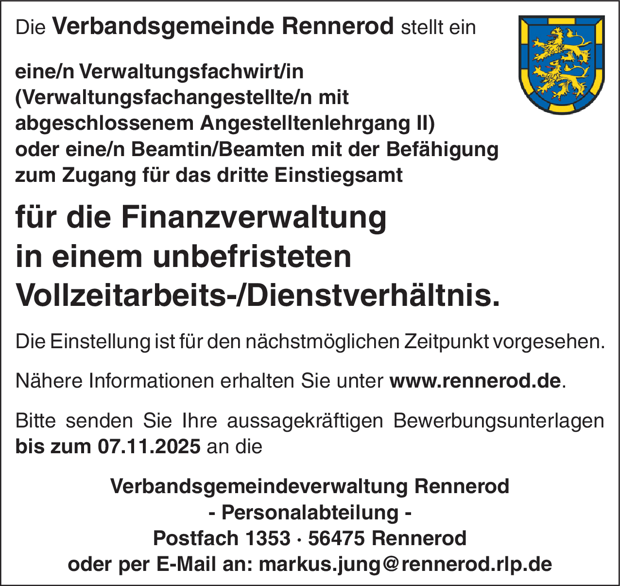 Verwaltungsfachwirt/in (m/w/d)
