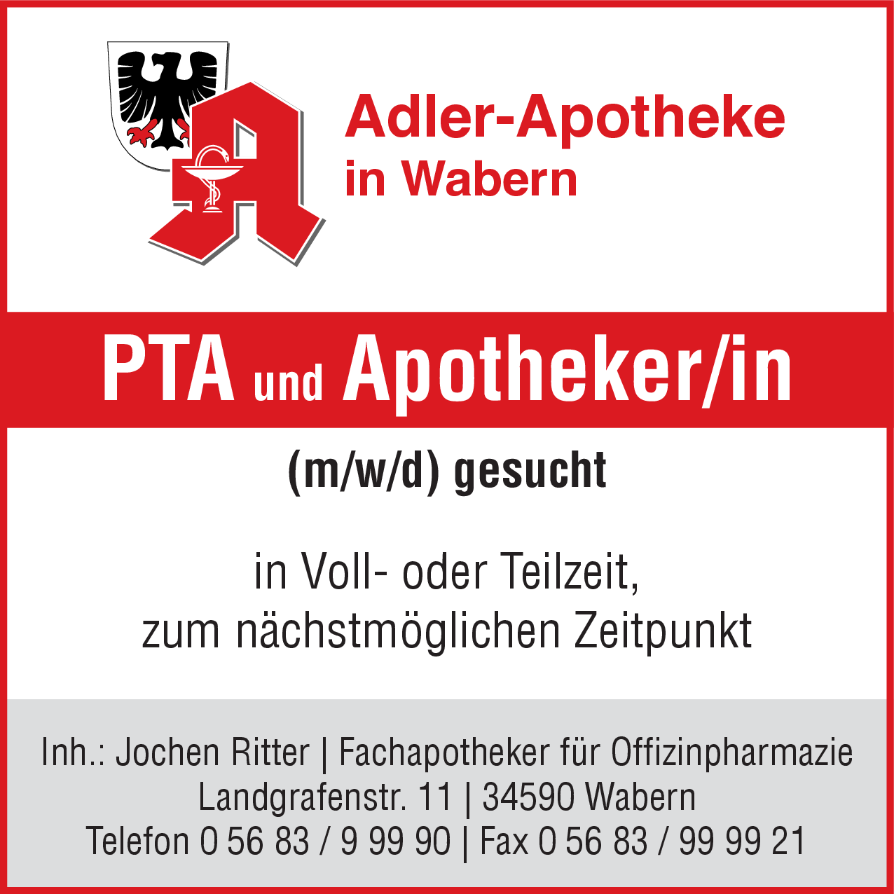 Apotheker/in (m/w/d)