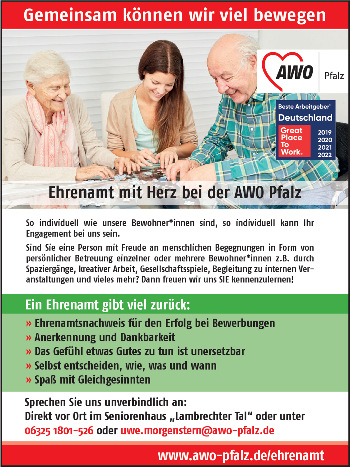 Ehrenamtliche Tätigkeit (m/w/d)