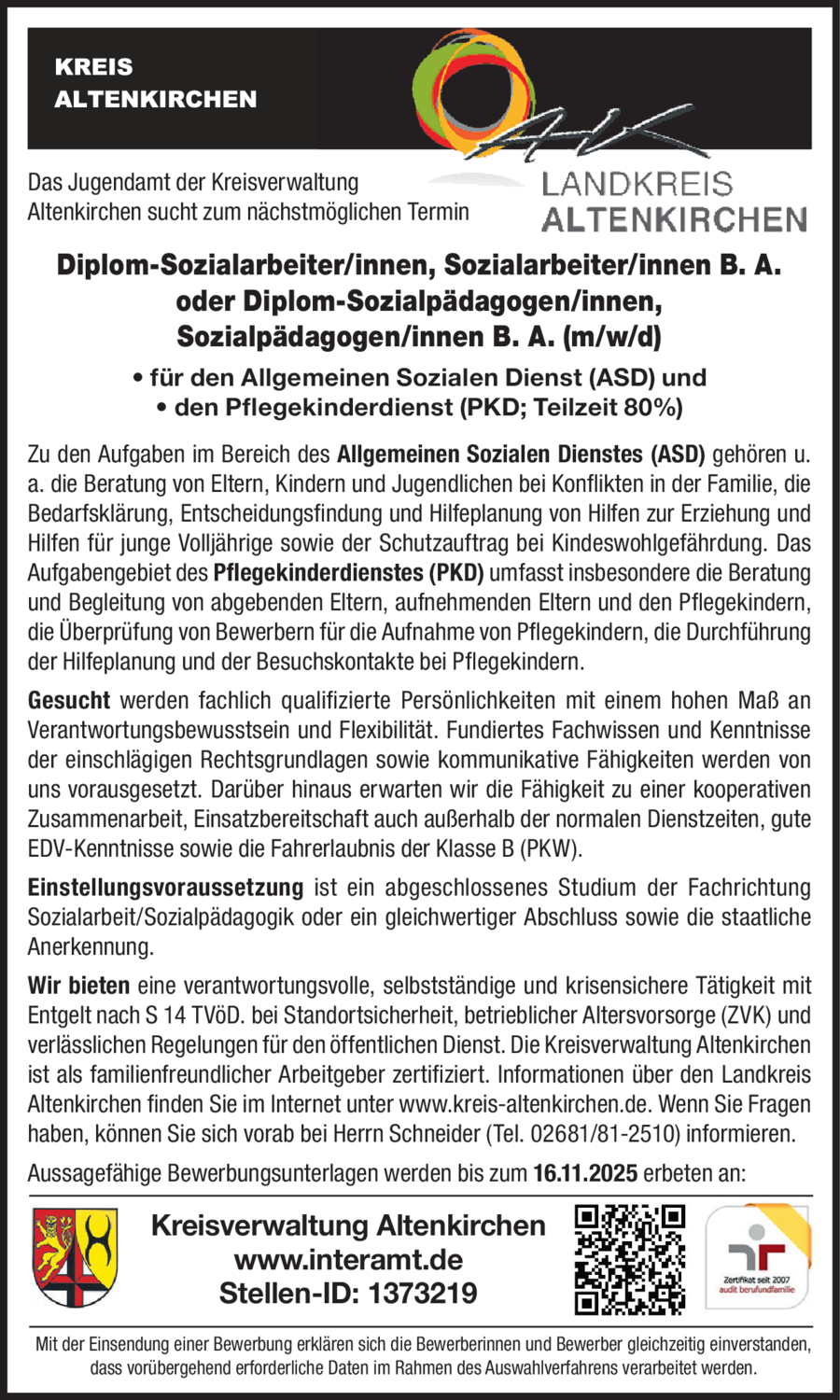 Sozialpädagoge/in B.A. (m/w/d)