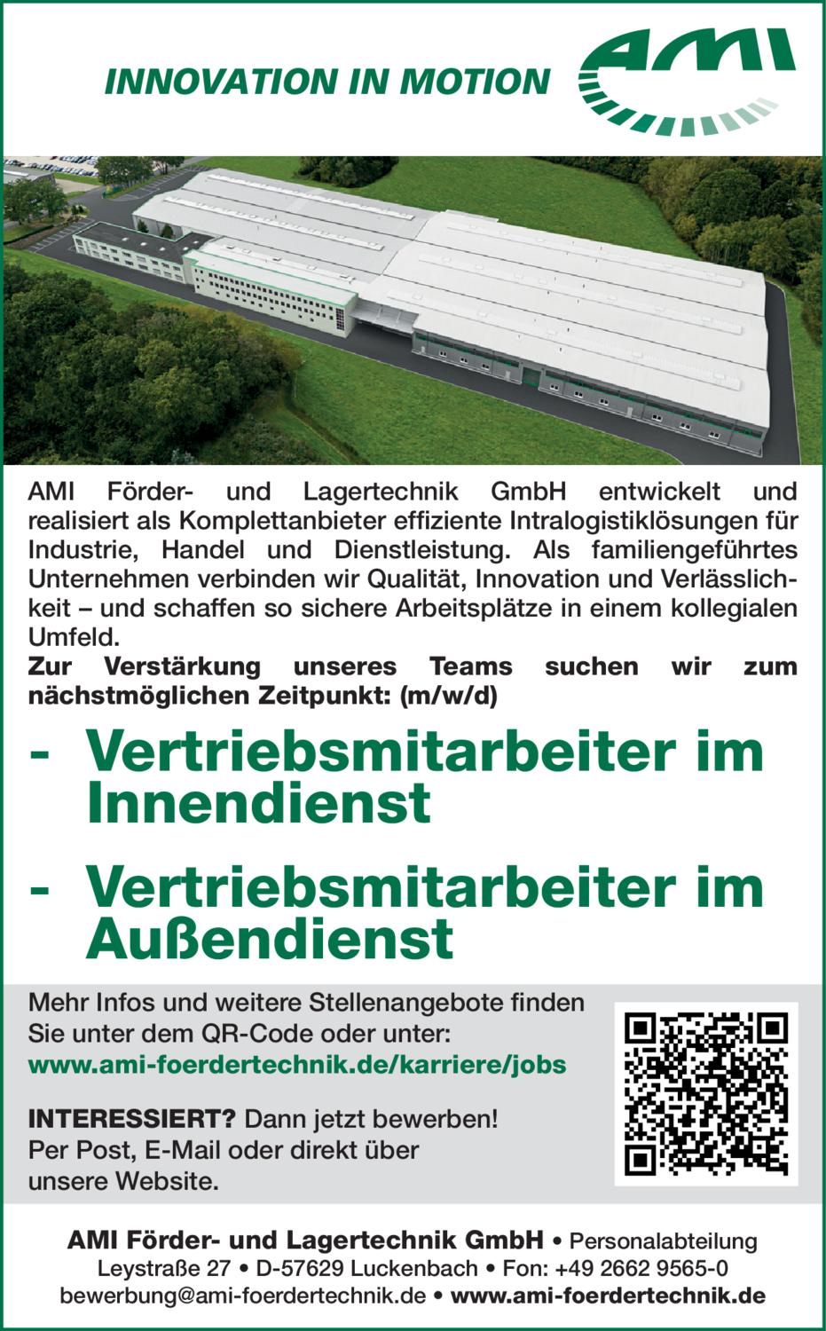 Vertriebsmitarbeiter im Innendienst (m/w/d)