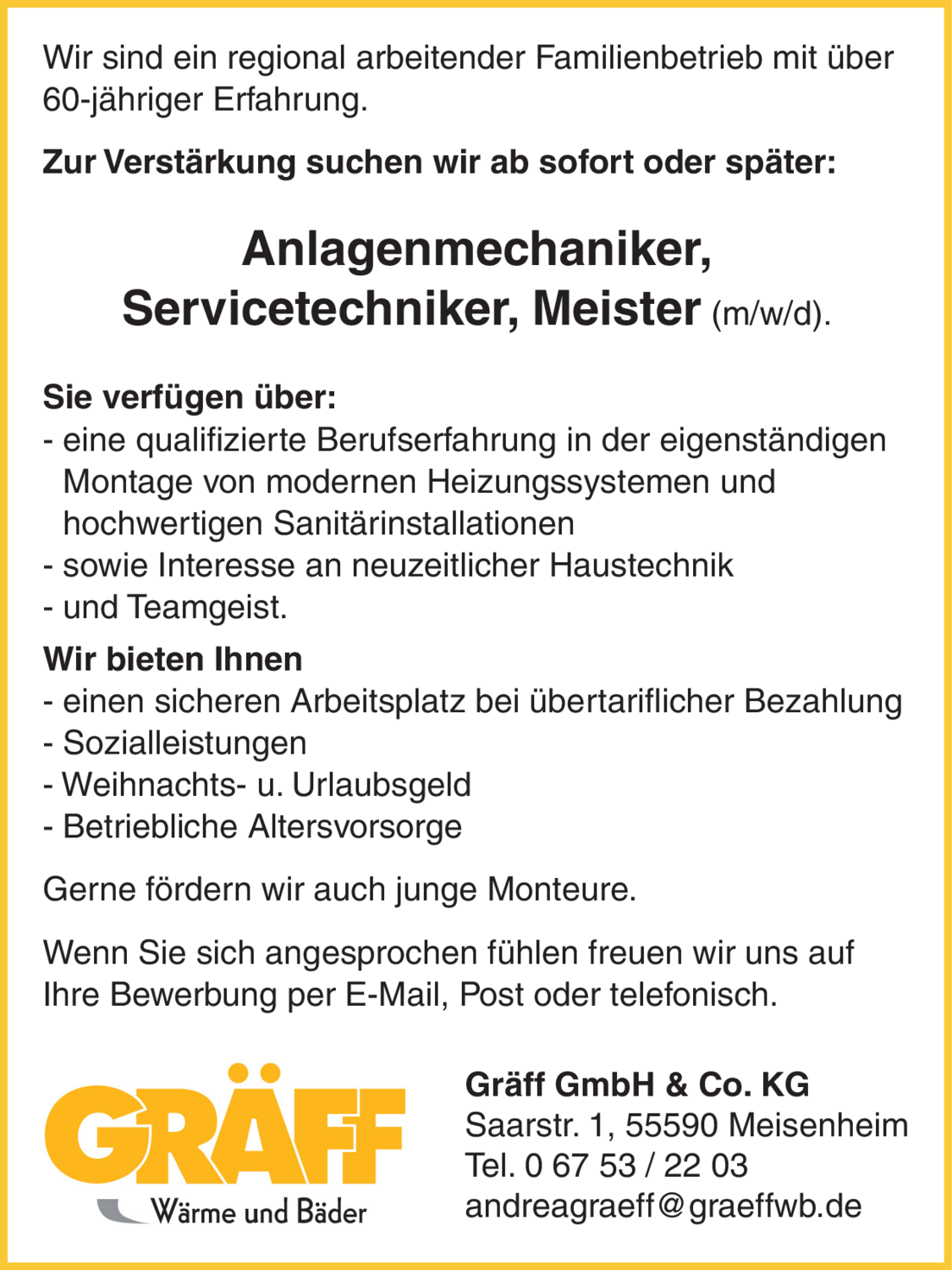 Servicetechniker (m/w/d)