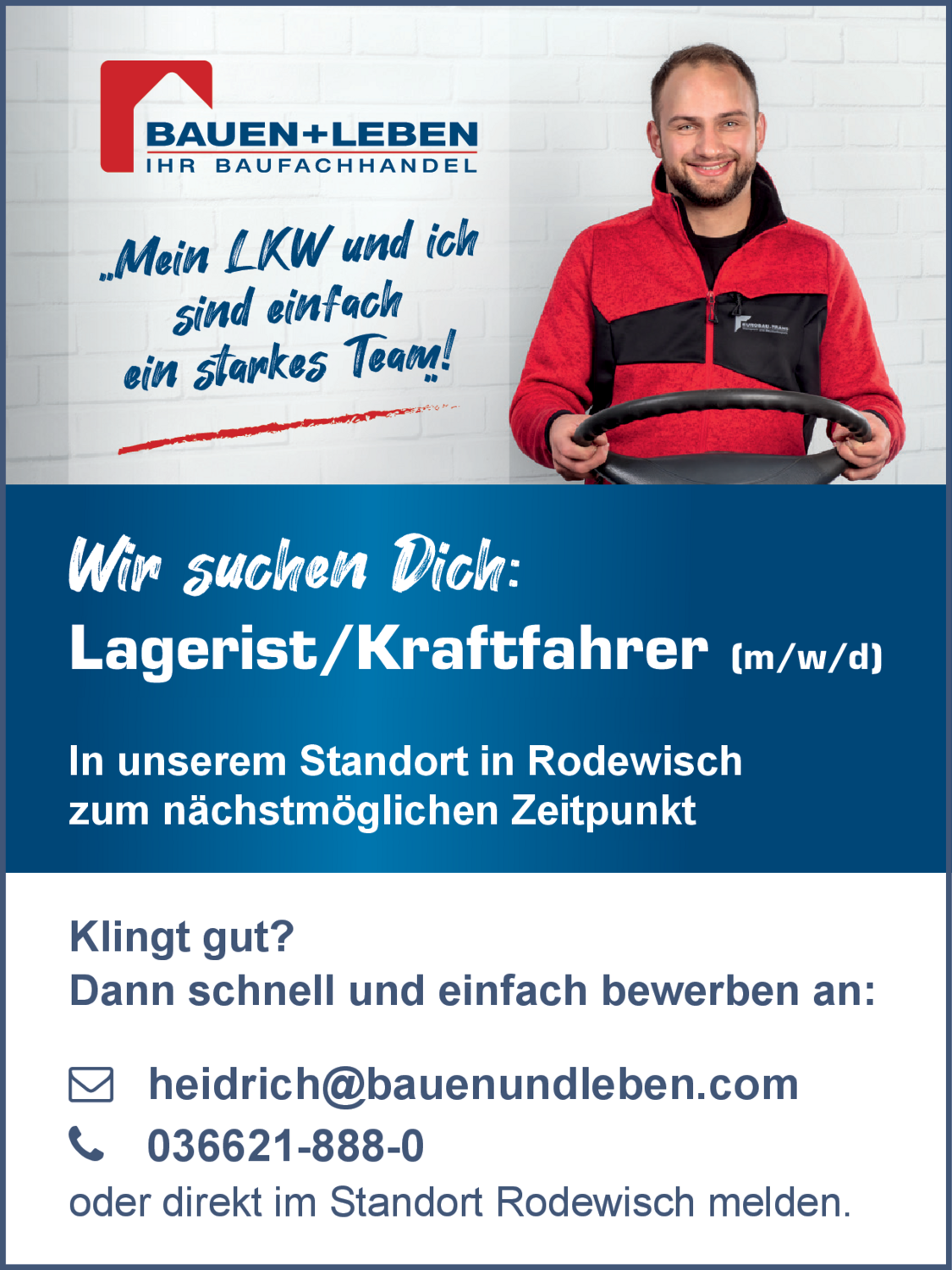 Lagerist/Kraftfahrer (m/w/d)