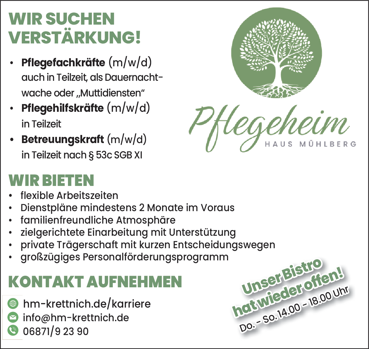 Pflegefachkräfte (m/w/d)