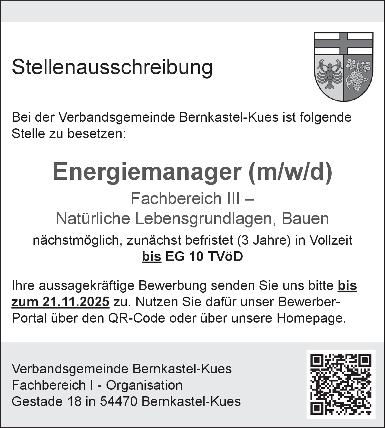 Energiemanager (m/w/d)