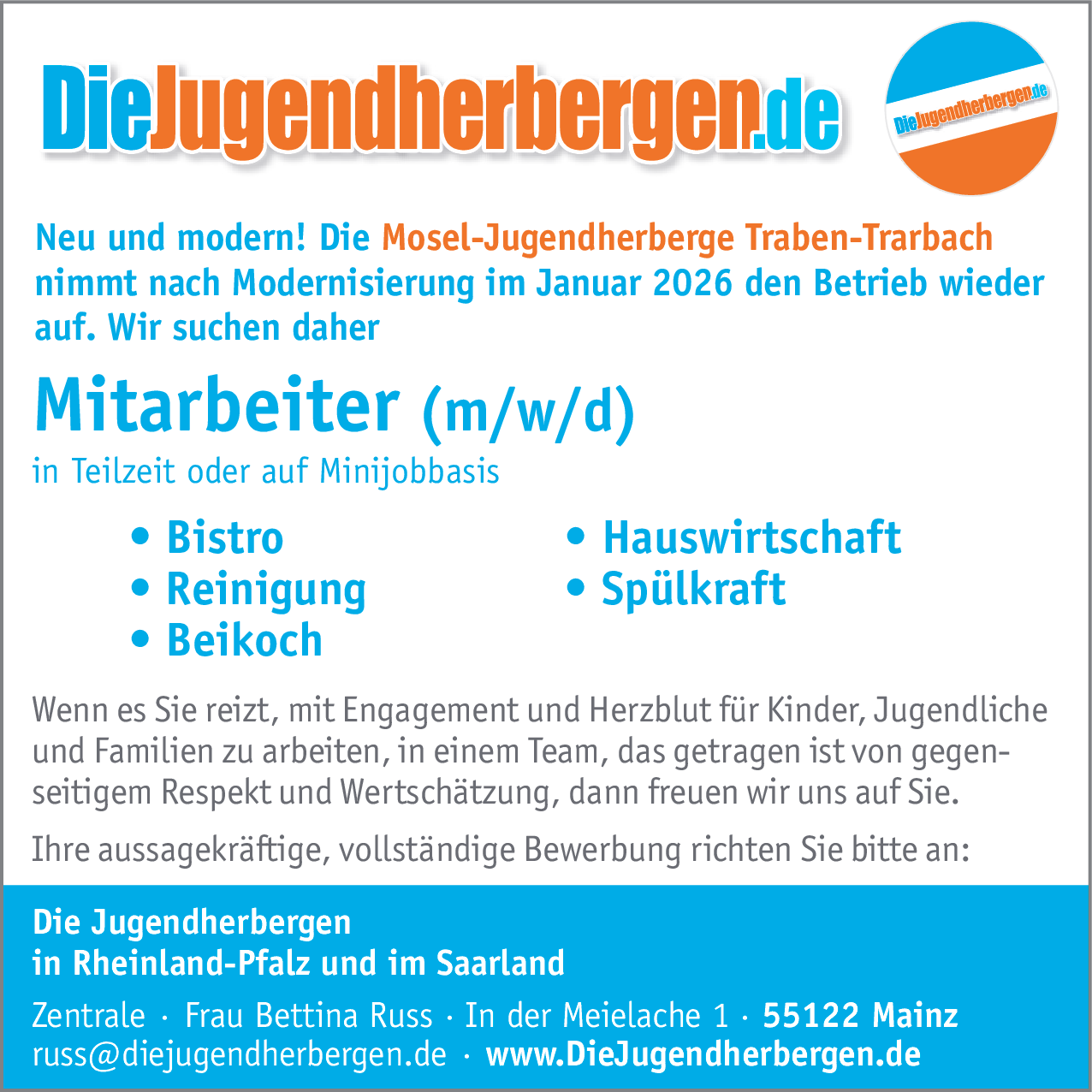 Mitarbeiter (m/w/d) in Teilzeit oder auf Minijobbasis - Beikoch