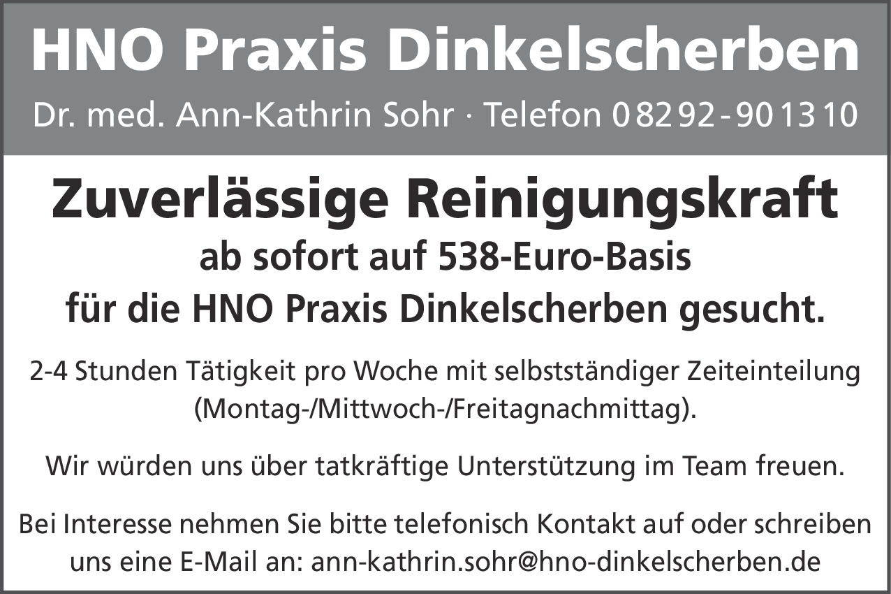 Zuverlässige Reinigungskraft