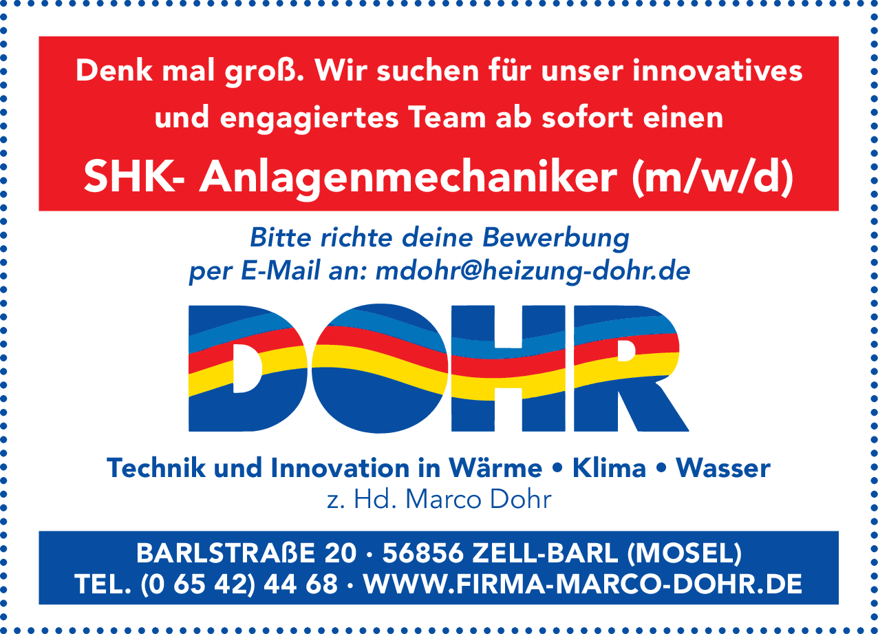 SHK-Anlagenmechaniker (m/w/d)