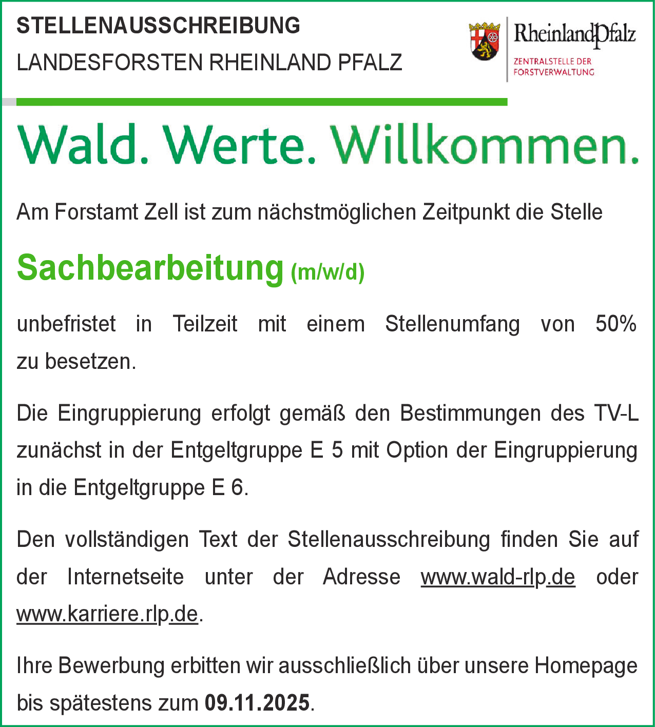 Sachbearbeitung (m/w/d)