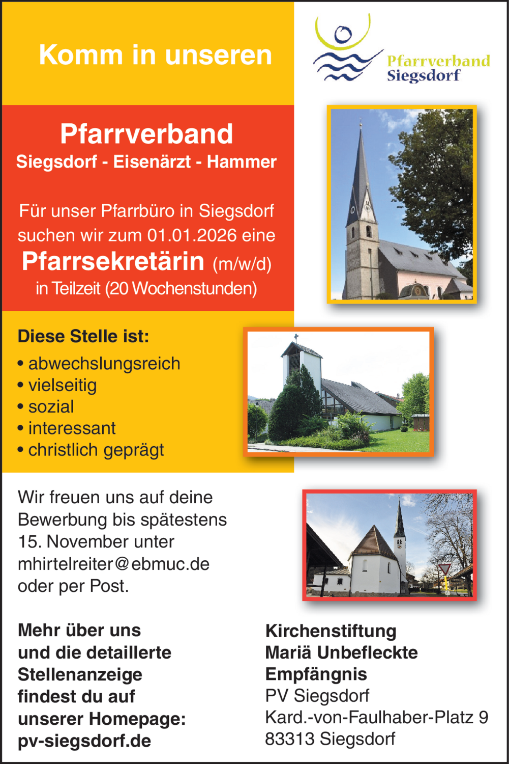 Pfarrsekretärin (m/w/d)