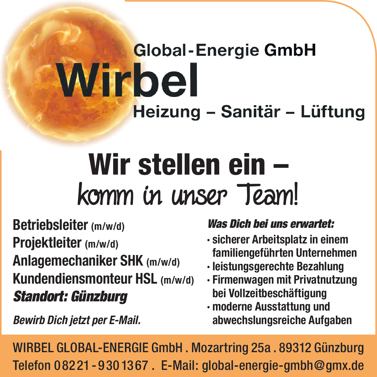 Anlagemechaniker SHK (m/w/d)