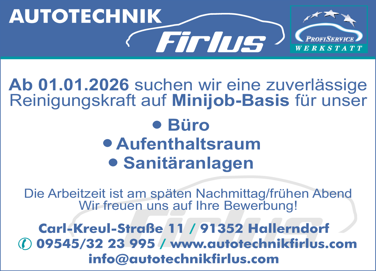 Reinigungskraft (m/w/d)