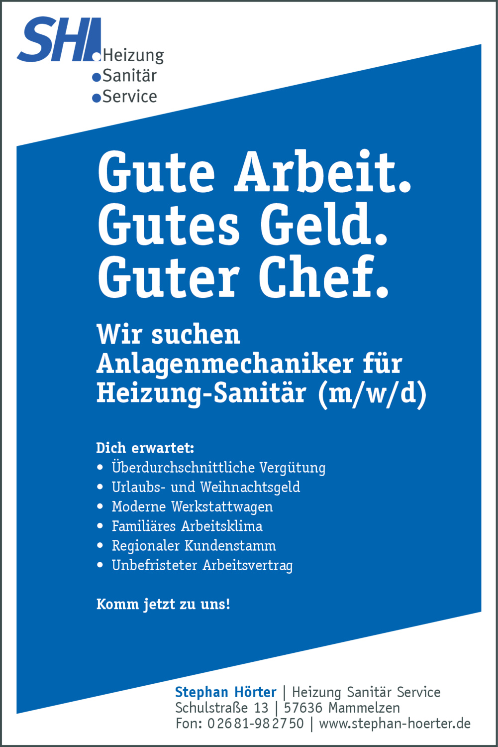 Anlagenmechaniker für Heizung-Sanitär (m/w/d)