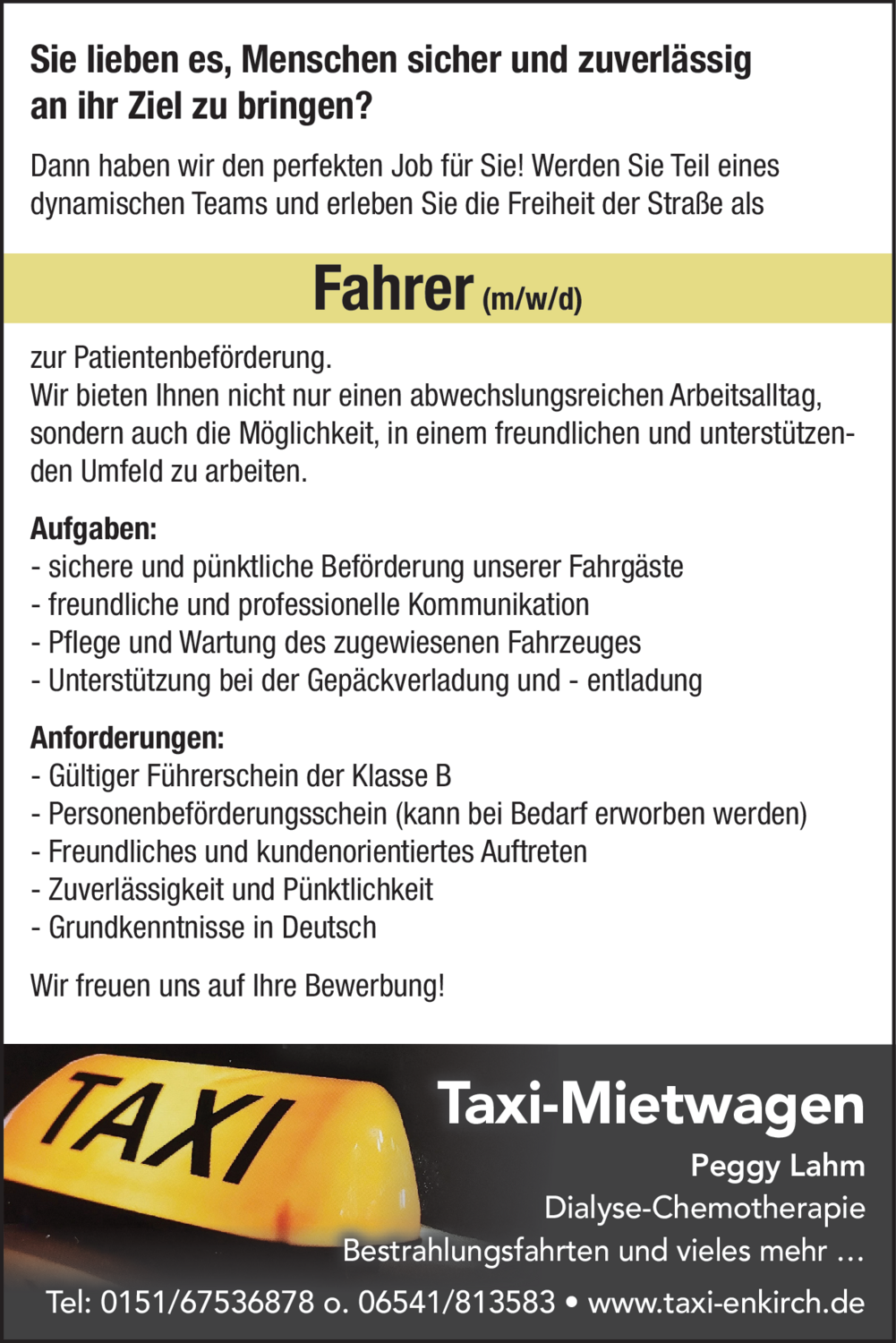 Fahrer (m/w/d)