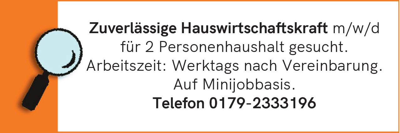 Hauswirtschaftskraft (m/w/d)