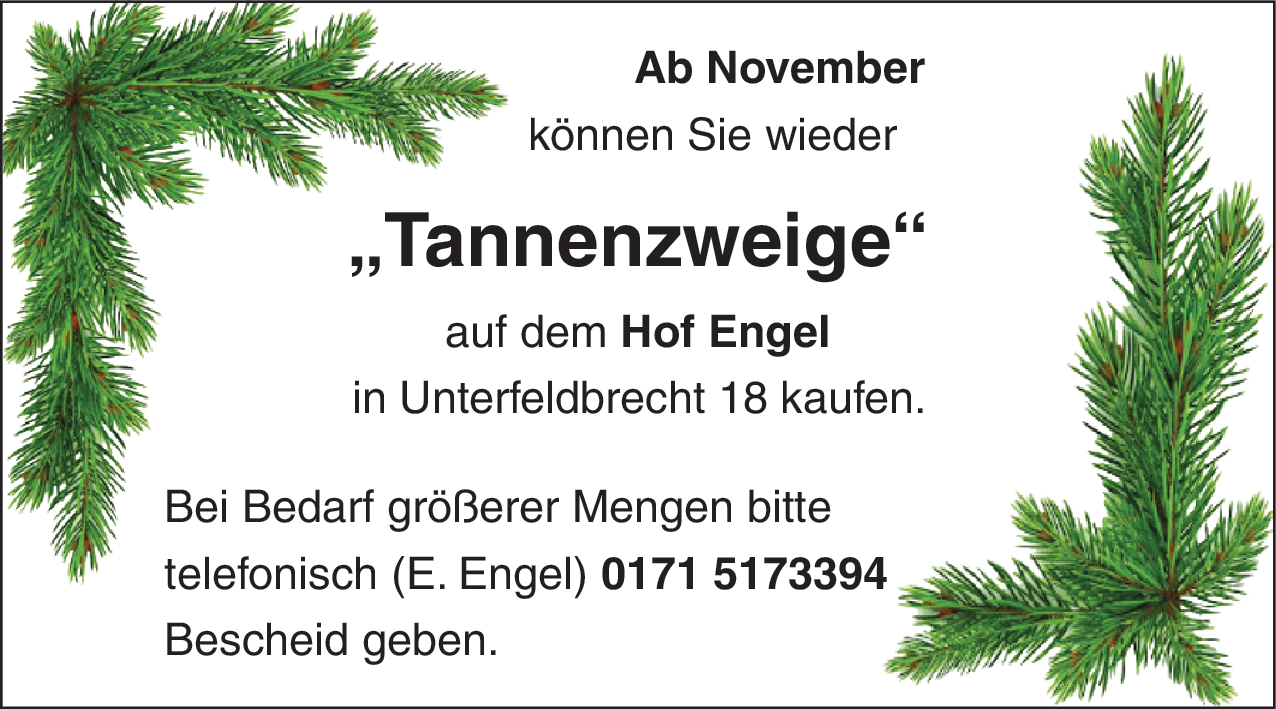 Tannenzweige Vertrieb (m/w/d)