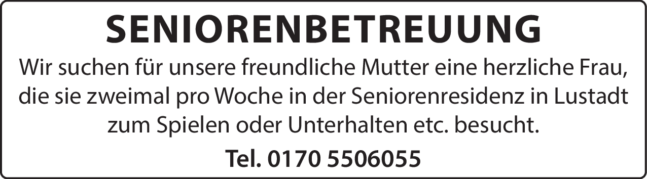 Seniorenbetreuung (m/w/d)